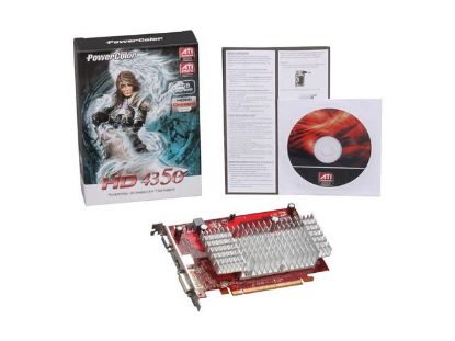 Picture of POWERCOLOR AX4350 1GBD2 H Radeon HD 4350 1GB 64-bit DDR2 PCI Express 2.0 x16 HDCP Ready Video Card