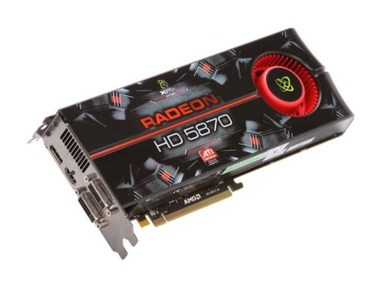 Picture of XFX HD 587A ZND9 Radeon HD 5870 (Cypress XT) 1GB XXX Edition 256-bit GDDR5 PCI Express 2.0 x16 HDCP Ready CrossFire Supported Video Card