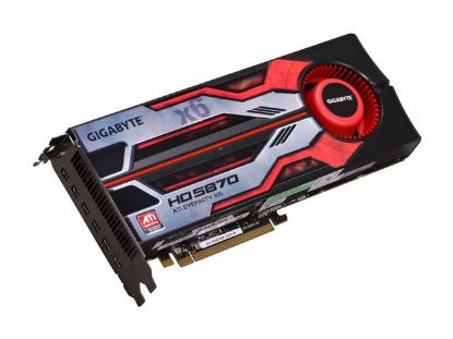 Picture of GIGABYTE GV R5876P 2GD B Radeon HD 5870 (Cypress XT) 2GB 256-bit GDDR5 PCI Express 2.1 x16 HDCP Ready CrossFireX Support Eyefinity 6 Edit