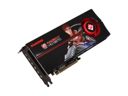 Picture of DIAMOND 5870PE52G Radeon HD 5870 (Cypress XT) 2GB 256-bit GDDR5 PCI Express 2.0 x16 CrossFireX Support Eyefinity 6 Edition Video Card