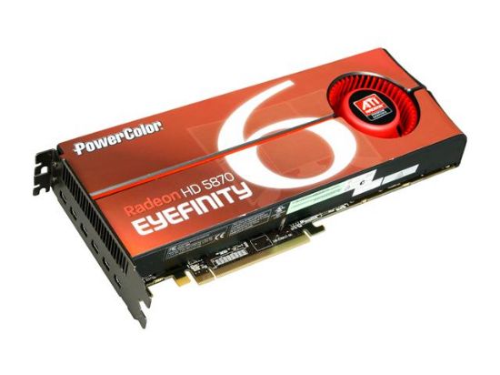 Picture of POWERCOLOR AX5870 2GBD5-M6D Radeon HD 5870 (Cypress XT) 2GB 256-bit GDDR5 PCI Express 2.1 x16 HDCP Ready CrossFireX Support Eyefinity 6 E