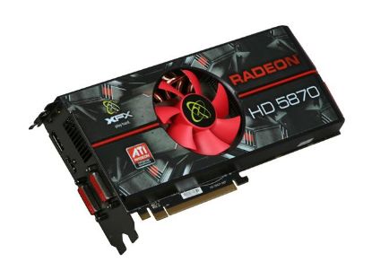 Picture of XFX HD-587X-ZNDC Radeon HD 5870 (Cypress XT) XXX Edition 1GB 256-bit DDR5 PCI Express 2.1 x16 HDCP Ready CrossFireX Support Video Card w&