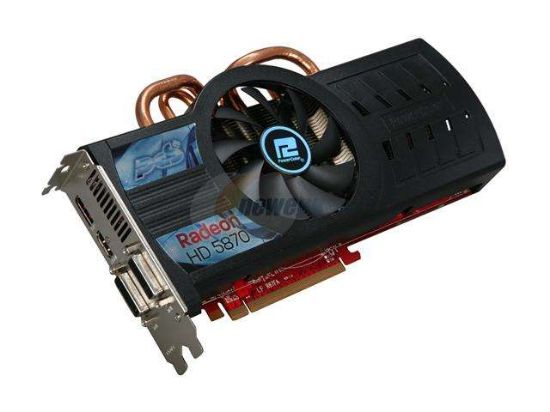 Picture of POWERCOLOR AX58701GBD5PPDHG2 PCS Radeon HD 5870 (Cypress XT) 1GB 256-bit GDDR5 PCI Express 2.1 x16 HDCP Ready CrossFireX Support V