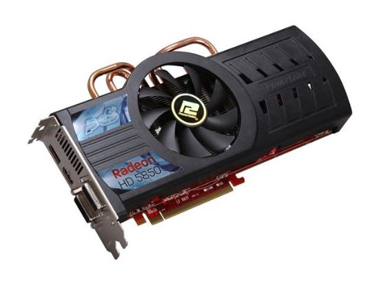 Picture of POWERCOLOR AX58501GBD5PPDHG2 PCS Radeon HD 5850 (Cypress Pro) 1GB 256-bit GDDR5 PCI Express 2.0 x16 HDCP Ready CrossFireX Support