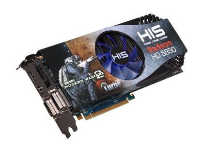 Picture of HIS H585FNT1GDG iCooler V Radeon HD 5850 Turbo 1GB 256-bit GDDR5 PCI Express 2.1 x16 HDCP Ready CrossFireX Support Video Card w/ Eyefinity