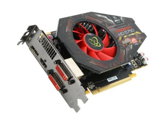 Picture of XFX HD 575X ZNDC Radeon HD 5750 XXX Edition 1GB 128-bit DDR5 PCI Express 2.0 x16 HDCP Ready CrossFireX Support Video Card