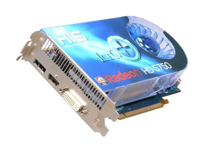 Picture of HIS H575QS1GD Radeon HD 5750 IceQ 1GB 128-bit GDDR5 PCI Express 2.1 x16 HDCP Ready CrossFireX Support Video Card with Eyefinity