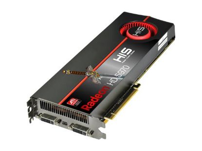 Picture of HIS H597F2GDG Radeon HD 5970 (Hemlock) 2GB 512 (256 x 2)-bit GDDR5 PCI Express 2.1 x16 HDCP Ready CrossFireX Support Dual GPU Onb