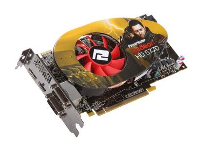 Picture of POWERCOLOR AX57701GBD5MDHV2 Radeon HD 5770 1GB 128-bit GDDR5 PCI Express 2.1 x16 HDCP Ready CrossFireX Support Video Card