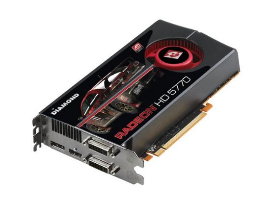 Picture of DIAMOND 5770PE51GSB Radeon HD 5770 1GB 128-bit GDDR5 PCI Express 2.0 x16 HDCP Ready CrossFireX Support Video Card with Eyefinity