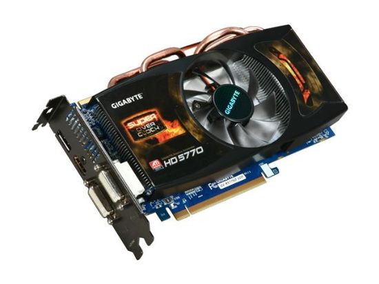 Picture of GIGABYTE GV R577SO 1GD Radeon HD 5770 1GB 128-bit GDDR5 PCI Express 2.1 x16 HDCP Ready CrossFireX Support Video Card