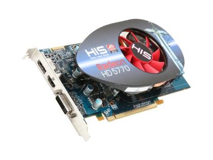 Picture of HIS H577FM1GD Radeon HD 5770 1GB 128-bit GDDR5 PCI Express 2.0 x16 HDCP Ready CrossFireX Support Video Card