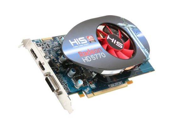 Picture of HIS H577FM1GD Radeon HD 5770 1GB 128-bit GDDR5 PCI Express 2.0 x16 HDCP Ready CrossFireX Support Video Card