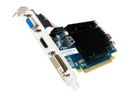 Picture of SAPPHIRE 100291L Radeon HD 5450 (Cedar) 512MB 64-bit DDR2 PCI Express 2.1 x16 HDCP Ready CrossFireX Support Video Card