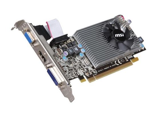 Picture of MSI R5570 MD1G Radeon HD 5570 1GB 128-bit GDDR3 PCI Express 2.1 x16 HDCP Ready Low Profile Ready Video Card