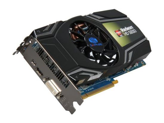 Picture of SAPPHIRE 100297L Radeon HD 5830 1GB 256-bit GDDR5 PCI Express 2.1 x16 HDCP Ready CrossFireX Support Video Card w/ ATI Eyefinity Technology