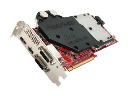 Picture of POWERCOLOR AX5870 1GBD5 WDHGV2 LCS Radeon HD 5870 1GB 256-bit GDDR5 PCI Express 2.1 x16 HDCP Ready CrossFireX Support Video Card with Eyefinity