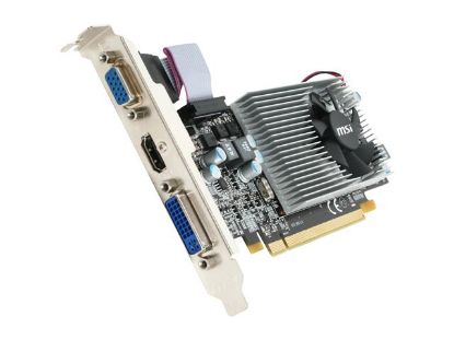 Picture of MSI R5550 MD1G Radeon HD 5550 1GB 128-bit DDR3 PCI Express 2.1 x16 HDCP Ready Low Profile Ready Video Card