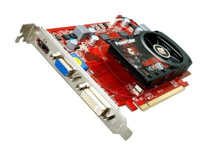 Picture of POWERCOLOR AX5550 512MK3 H Radeon HD 5550 512MB 128-bit DDR3 PCI Express 2.1 x16 HDCP Ready Video Card