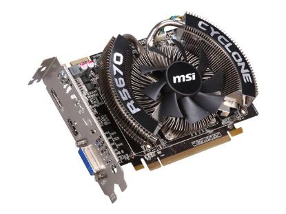 Picture of MSI R5670 CYCLONE 1G Radeon HD 5670 1GB 128-bit GDDR5 PCI Express 2.1 x16 HDCP Ready CrossFireX Support Video Card