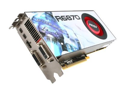 Picture of MSI R68702PM2D1GD5 Radeon HD 6870 1GB 256-bit GDDR5 PCI Express 2.0 x16 HDCP Ready CrossFireX Support Video Card with Eyefinity