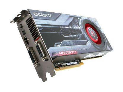 Picture of GIGABYTE GVR687D51GDB Radeon HD 6870 1GB 256-bit GDDR5 PCI Express 2.1 x16 HDCP Ready CrossFireX Support Video Card with Eyefinity