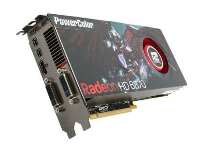 Picture of POWERCOLOR AX6870 1GBD5 M2DH Radeon HD 6870 1GB 256-bit GDDR5 PCI Express 2.1 x16 HDCP Ready CrossFireX Support Video Card with Eyefinity