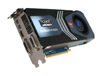 Picture of SAPPHIRE 100315TXSR Toxic Radeon HD 6850 1GB 256-bit GDDR5 PCI Express 2.1 x16 HDCP Ready CrossFireX Support Video Card with Eyefinity