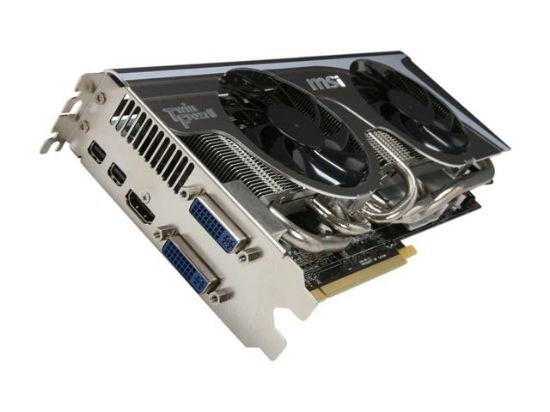 Picture of MSI R6950TWINFROZRII Radeon HD 6950 2GB 256-bit GDDR5 PCI Express 2.1 x16 HDCP Ready CrossFireX Support Video Card with Eyefinity