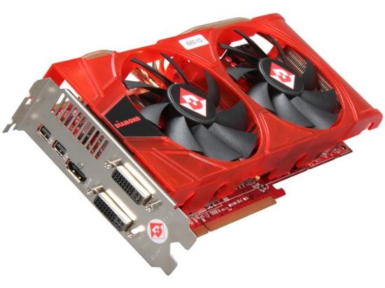 Picture of DIAMOND 6950PE51G Radeon HD 6950 1GB 256-bit GDDR5 PCI Express 2.1 x16 HDCP Ready CrossFireX Support Video Card with Eyefinity