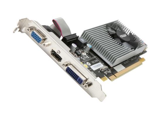 Picture of MSI R5450 MD1G Radeon HD 5450 1GB 64-bit DDR3 PCI Express 2.1 x16 HDCP Ready Low Profile Ready Video Card