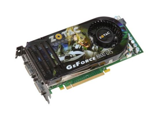 Picture of ZOTAC ZT 88SE640 FSP GeForce 8800 GTS 640MB 320-bit GDDR3 PCI Express x16 HDCP Ready SLI Support Video Card