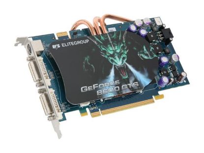 Picture of ECS N8600GTS-256MX+ N8600GTS-256MX GeForce 8600 GTS 256MB 128-bit GDDR3 PCI Express x16 HDCP Ready SLI Support Video Card