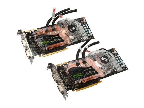 Picture of ECS N9800GTX+-512MX-W 2 x GeForce 9800 GTX 512MB 256-bit GDDR3 PCI Express 2.0 x16 HDCP Ready SLI Support Video Card