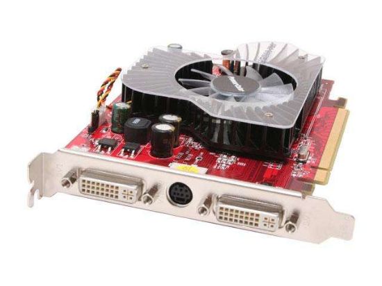 Picture of POWERCOLOR X1600PRO512MBDDR2 Radeon X1600PRO 512MB 128-bit GDDR2 PCI Express x16 CrossFireX Support CrossFire Ready Video Card