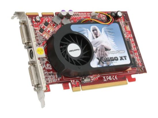 Picture of POWERCOLOR X1650XT-256MB-PCIE Radeon X1650XT 256MB 128-bit GDDR3 PCI Express x16 CrossFireX Support Video Card