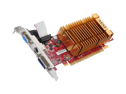 Picture of MSI RX2400PRO TD256EH Radeon HD 2400PRO Support up to 512M(256MB onboard) 64-bit GDDR2 PCI Express x16 HDCP Ready Video Card