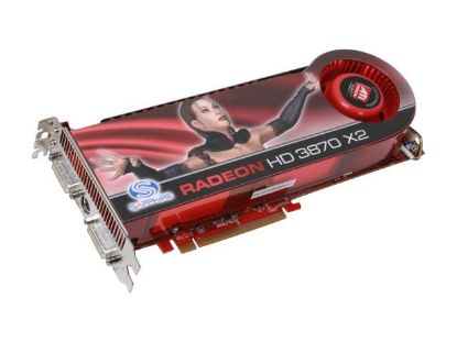 Picture of SAPPHIRE 100221SR Radeon HD 3870 X2 1GB (512MB x 2) 256-bit GDDR3 PCI Express x16 HDCP Ready CrossFireX Support Video Card