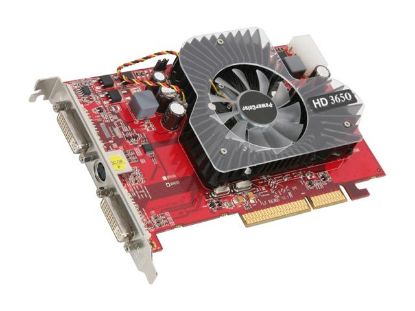 Picture of POWERCOLOR AG3650 512MD2 Radeon HD 3650 512MB 128-bit GDDR2 AGP 4X/8X HDCP Ready Video Card