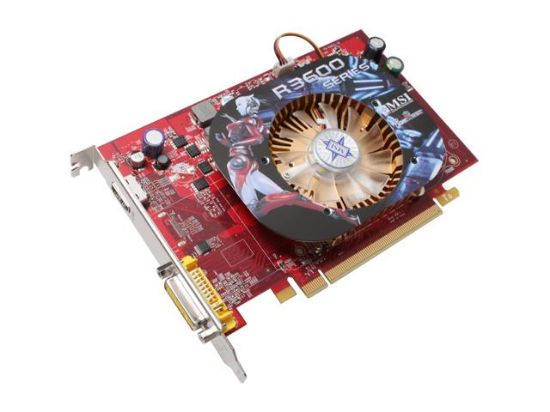 Picture of MSI R3650-MD512 OC Radeon HD 3650 512MB 128-bit GDDR2 PCI Express 2.0 x16 HDCP Ready Video Card