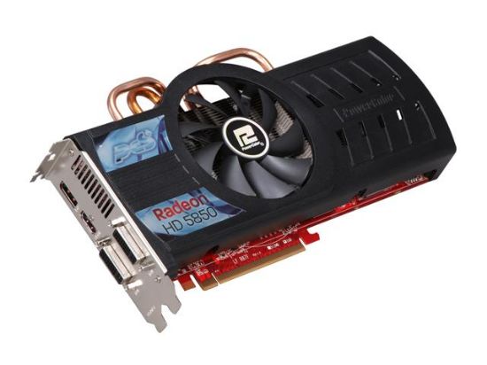 Picture of POWERCOLOR AX5850 1GBD5-PPDHG Radeon HD 5850 1GB 256-bit GDDR5 PCI Express 2.1 x16 CrossFireX Support Video Card