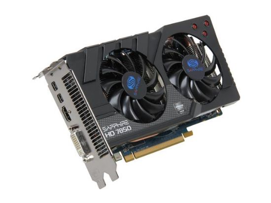 Picture of SAPPHIRE 11200 00 20G Radeon HD 7850 2GB 256-bit GDDR5 PCI Express 3.0 x16 HDCP Ready CrossFireX Support Video Card (11200-00-20G)