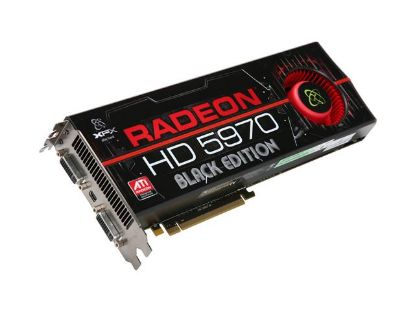 Picture of XFX HD 597A CNB9 Radeon HD 5970 Black Edition 2GB 512 (256 x 2)-bit GDDR5 PCI Express 2.1 x16 HDCP Ready CrossFireX Support Video Card