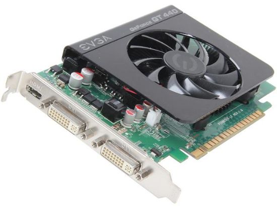 Picture of EVGA 01G P3 1441 A1 GeForce GT 440 1024MB (Fermi) DUAL DVI PCI Express 2.0 x16 Video Card