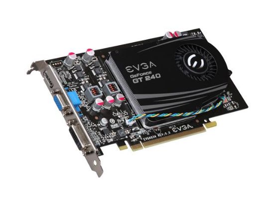 Picture of EVGA 512 P3 1241 BE GeForce GT 240 512MB 128-bit GDDR5 PCI Express 2.0 x16 HDCP Ready Video Card