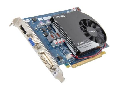 Picture of PNY RVCGGT2401D3XXB GeForce GT 240 1GB GDDR3 PCI Express 2.0 x16 HDCP Ready Video Card