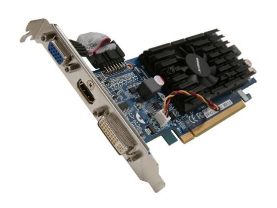 Picture of GIGABYTE GVN210D31GI GeForce 210 1GB 64-bit DDR3 PCI Express 2.0 x16 HDCP Ready Low Profile Ready Video Card