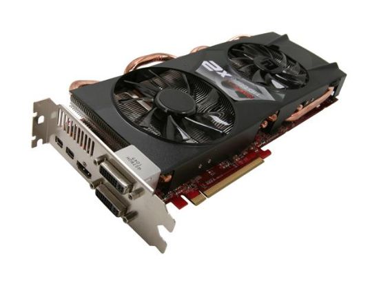 Picture of POWERCOLOR AX6870X2-2GBD5-2DHG Radeon HD 6870 x2 2GB 2 X 256bit (256bit) GDDR5 PCI Express 2.1 x16 HDCP Ready CrossFireX Support Video Ca