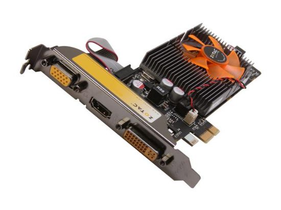 Picture of ZOTAC ZT-50608-10L GeForce GT 520 (Fermi) 512MB 64-bit DDR3 PCI Express x1 HDCP Ready Low Profile Ready Video Card