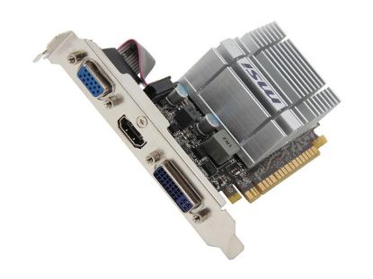 Picture of MSI N210 MD512D3H TC  GeForce 210 512MB onboard (TurboCache 1GB) 64-bit DDR3 PCI Express 2.0 x16 HDCP Ready Low Profile Ready Video Card